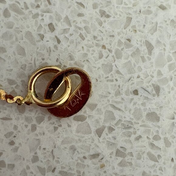 14K Solid Gold Dainty Bracelet - 7 Inches - Picture 5 of 7